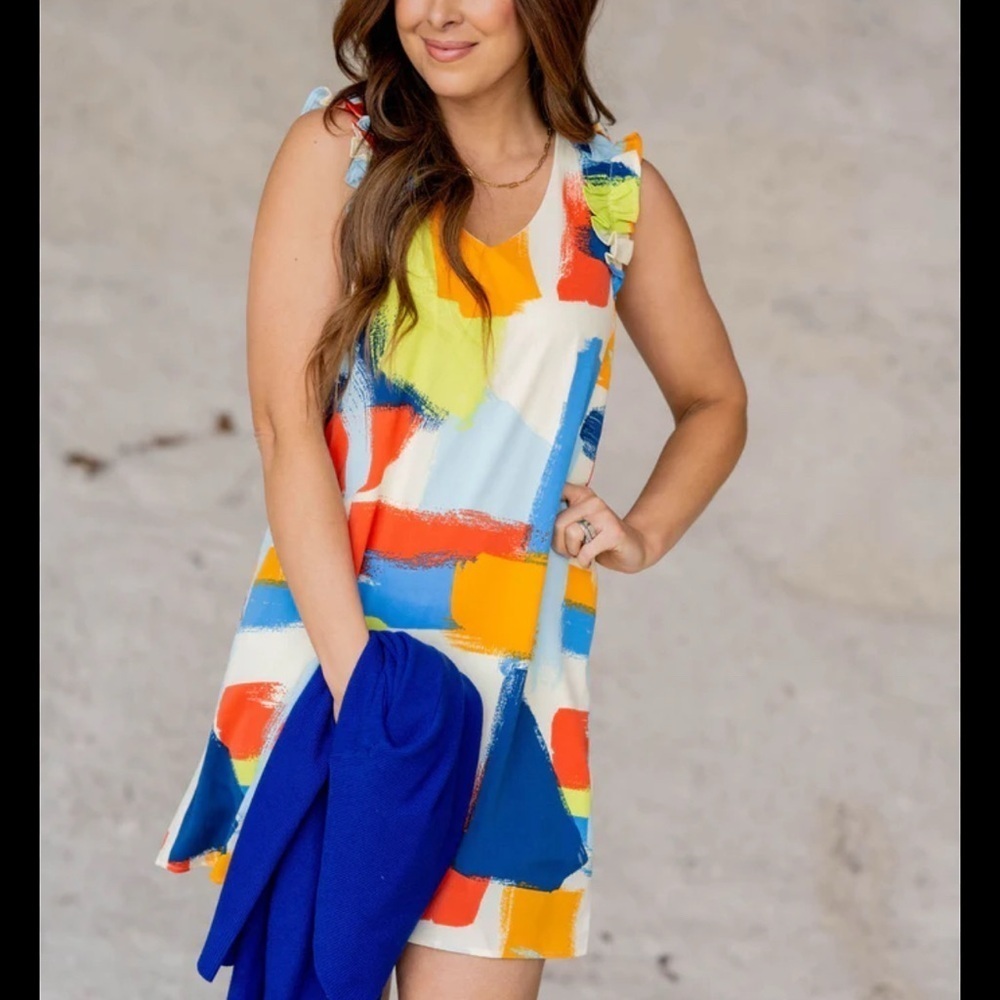 Betsey's Boutique Shop paisley midi dress with‎ flared sleeves Orange Xl